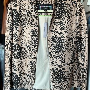 J. Crew Beige and Black Leopard Print Blazer